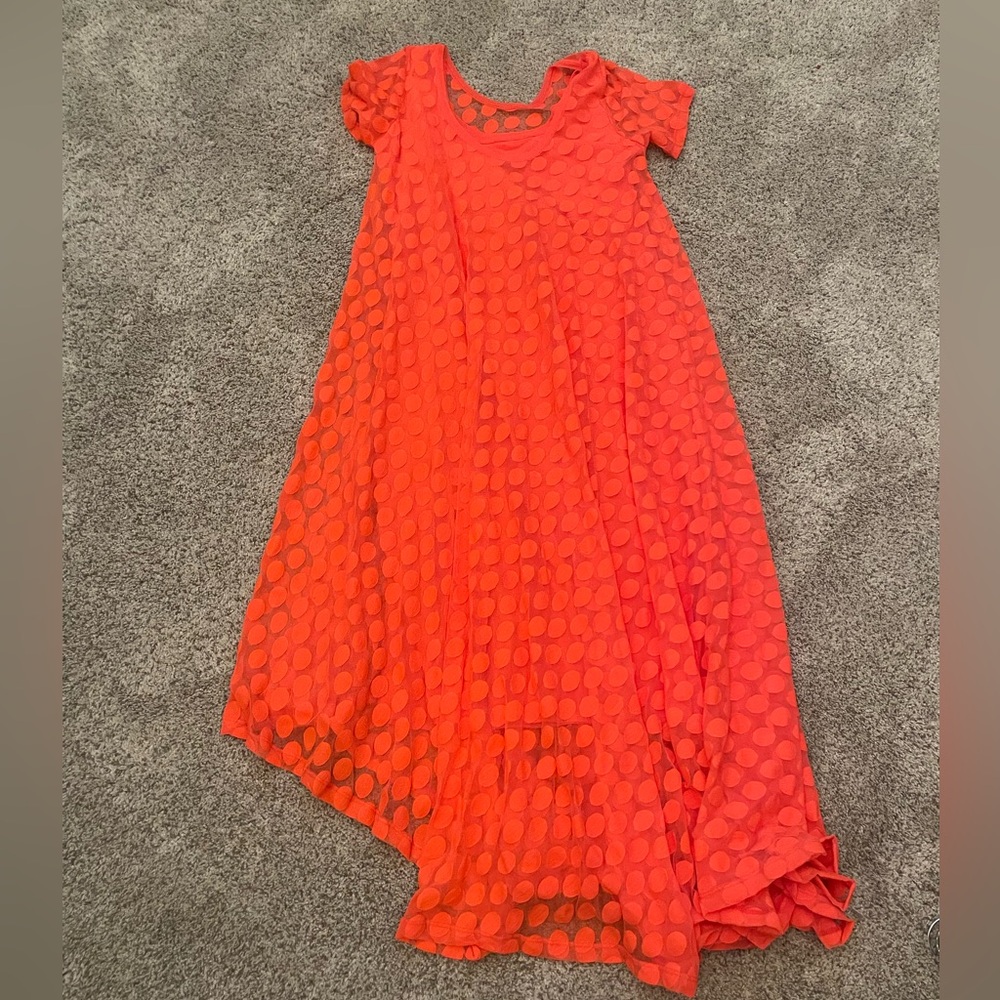 Overlay long swing dress